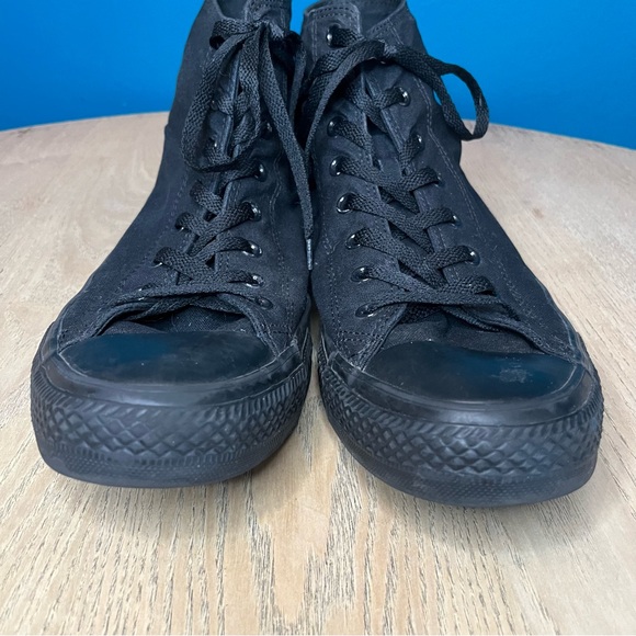 Converse All Star Chuck Taylor Black High Top Canvas Sneakers Monochrome Mens 13 - Picture 5 of 12